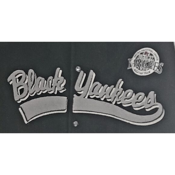 N.Y. BLACK Yankees Vintage Wool Bomber J.W. Nostalgia 1933 Negro League Club - Picture 10 of 14
